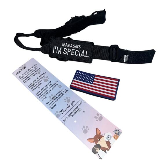 Dog collar size small US American Flag national emblem & Mama Says I'm Special - Picture 6 of 9
